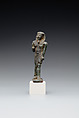 Male figure in a nemes and shendyt kilt, Leaded bronze