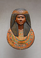 Mummy Mask of Khonsu, Painted wood and cartonnage