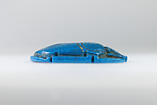 Scarab from mummy wrappings, Faience