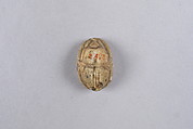 Scarab with the Representation of a Pharaoh and an Obelisk, Steatite