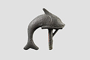 Schilbe fish, sacred to Hatmehyt, on standard, Cupreous metal