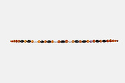 String of beads, Carnelian, amethyst, hematite, garnet; modern string