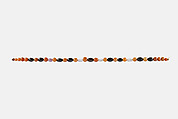 String of beads, Carnelian, amethyst, hematite, garnet; modern string