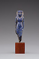 Standing goddess statue-amulet, Lapis-lazuli