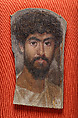 Encaustic portrait of a man, Encaustic on wood