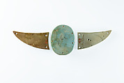 Winged Scarab Amulet, Faience