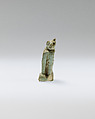 Cat amulet, Faience