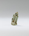 Cat amulet, Faience