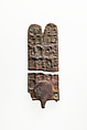 Statuette fragment, pair of feathers, Bronze