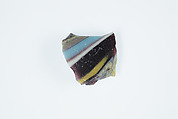 Fragment from Thick Walled Marbled Vessel, Glass