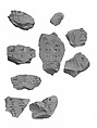 Fragmentary offering list with mention of unguents and incense; meat, bread, wine; and beer, fowl and desserts. The queen's name is at the lower left., Limestone, paint