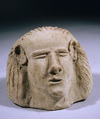 Canopic jar head, Pottery, marl C, self slip