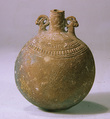 Lentoid Bottle ("New Year's Bottle"), Faience