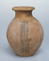 Late ware jar with wavy painted decoration, Pottery, paint