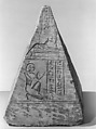 Pyramidion of Iufaa, Limestone, paint