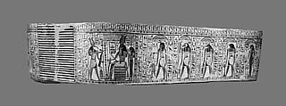 Outer Coffin of the Singer of Amun Nauny, Sycomore wood, mud, glue, stucco, paint, varnish, plaster