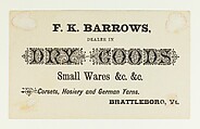 Trade Card for "Cleopatra's Needle", Paper