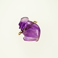 Female sphinx amulet, Amethyst