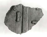 Raised relief fragment, Limestone, varnish