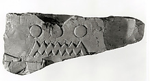 Raised relief fragment, Limestone, varnish
