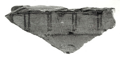 Raised relief fragment, Limestone, varnish