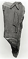 Raised relief fragment, Limestone, varnish