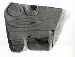 Raised relief fragment, Limestone, varnish