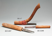 Carpenter's Chisel from a Foundation Deposit for Hatshepsut's Temple, Wood, Copper alloy
