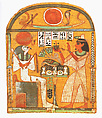 Stela of Aafenmut, Wood, gesso, paint
