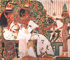 Userhat and Wife Receiving Offerings, Tomb of Userhat, Norman de Garis Davies (1865–1941)  , ca. 1930, Tempera on paper