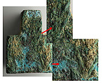 Inlays and Shrine Elements, Glass, cupreous metal