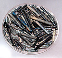 Tray of Tubular beads, Faience