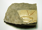 Raised relief fragment, Limestone, varnish