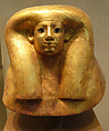 Funerary mask of Hatnefer, Cartonnage, gold, travertine (Egyptian alabaster), obsidian, ebony