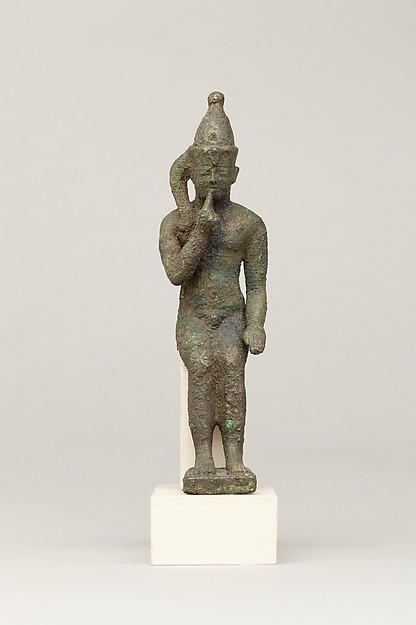 Harpokrates in a double crown by an unrecorded maker, The Metropolitan Museum of Art