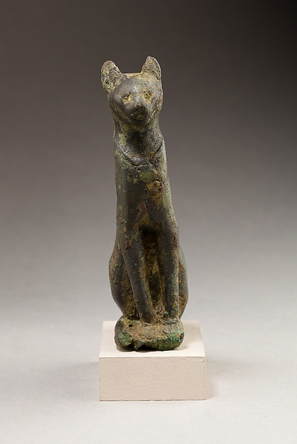 Statuette of cat, 664–30 BCE