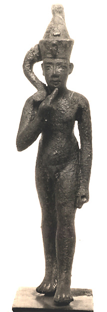 Statuette of Harpokrates by an unrecorded maker, The Metropolitan Museum of Art