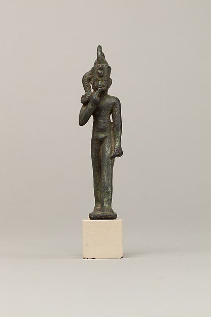 Harpokrates in double crown by an unrecorded maker, The Metropolitan Museum of Art
