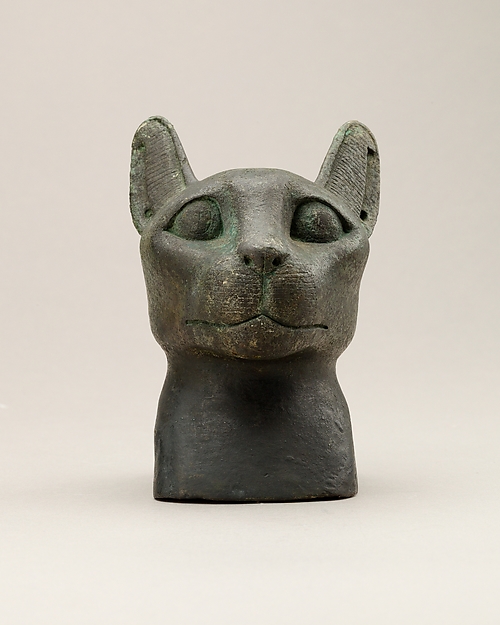Head of a cat, 664–30 BCE