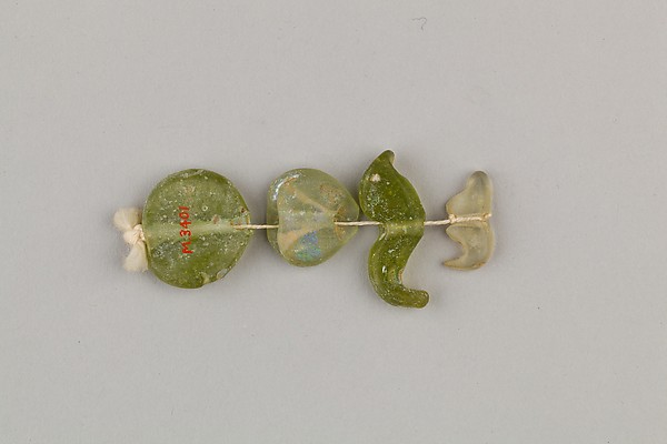 String of 4 beads by an unrecorded maker, The Metropolitan Museum of Art