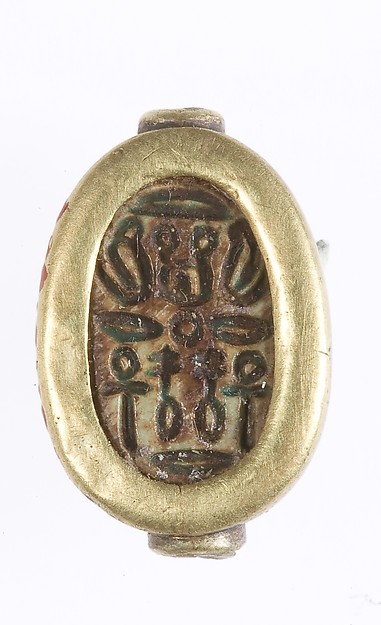 Scarab Set in a Ring Bezel by an unrecorded maker, The Metropolitan Museum of Art