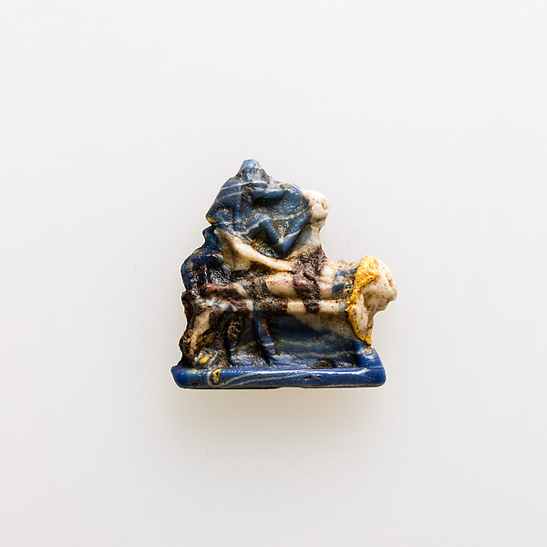 Amulet showing  Anubis standing over mummy on bier by an unrecorded maker, The Metropolitan Museum of Art