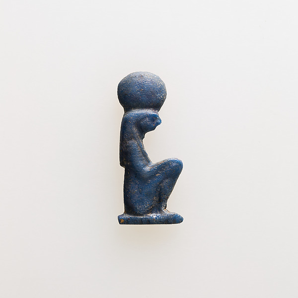 Amulet of Re-Harakhty squatting by an unrecorded maker, The Metropolitan Museum of Art