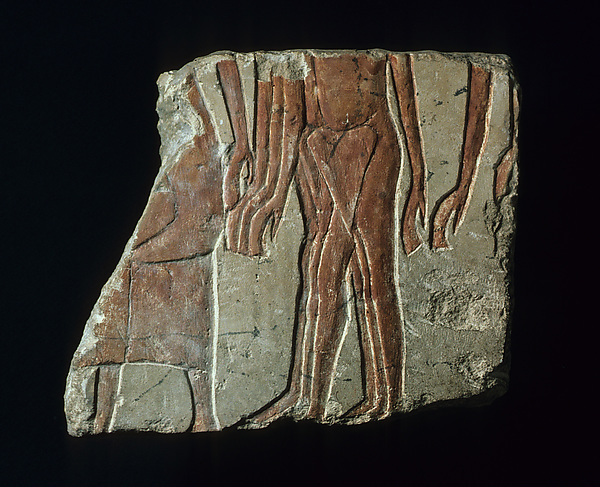 Relief with men following an official