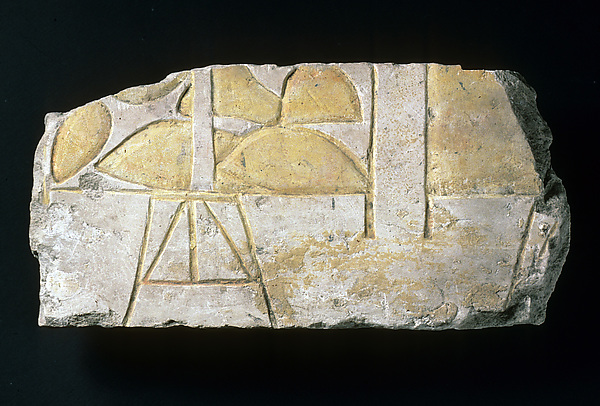 Relief with laden stand, ca. 1347–1330 BCE