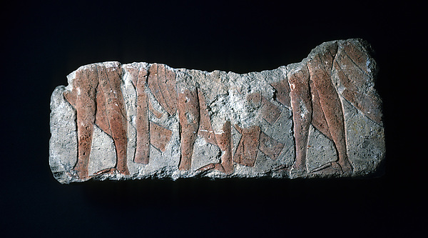 Relief with three courtiers