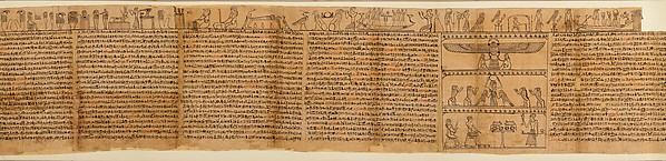 Book of the Dead of the Priest of Horus, Imhotep (Imuthes), Papyrus, ink