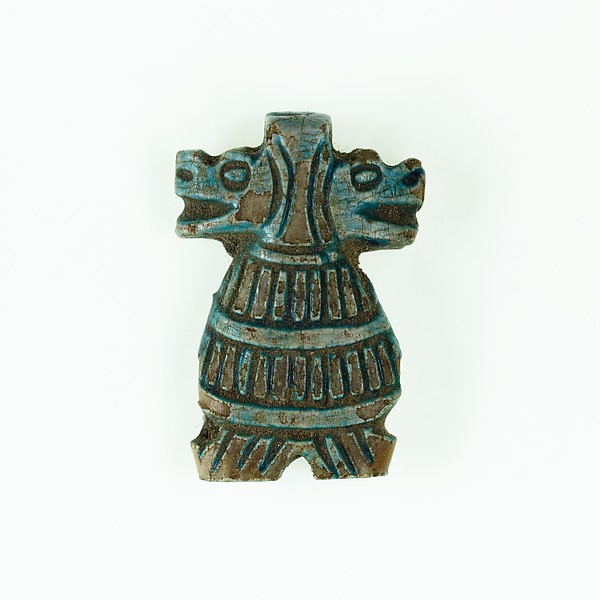 Taweret amulet with double head by an unrecorded maker, The Metropolitan Museum of Art