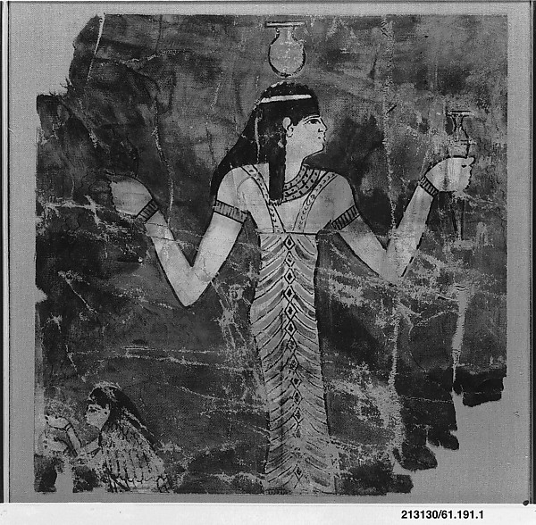 Fragment of a linen shroud painting