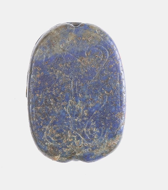 Scarab Inscribed with Nefer in Scroll Border by an unrecorded maker, The Metropolitan Museum of Art